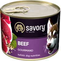 SAVORY Dog Gourmand Вологий корм для дорослих собак (з яловичиною)