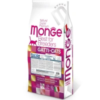MONGE Cat Monoprotein Sterilised Сухий корм для дорослих стерилізованих котів усіх порід (з фореллю)