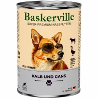 BASKERVILLE Вологий корм для дорослих собак усіх порід (з телятиною та м'ясом гуски)