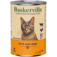 BASKERVILLE Вологий корм для дорослих котів усіх порід (з індичкою та яловичиною)