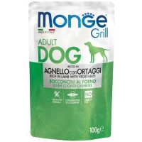 MONGE Dog Grill Вологий корм для дорослих собак усіх порід (з ягням та овочами)