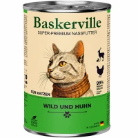 BASKERVILLE Вологий корм для дорослих котів усіх порід (з олениною та м'ясом птиці)