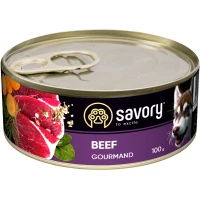 SAVORY Dog Gourmand Вологий корм для дорослих собак (з яловичиною)