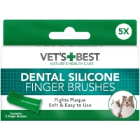 VET`S BEST Finger Toothbrush М'яка силіконова зубна щітка на палець для чищення зубів собак і котів