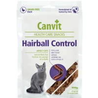 CANVIT Hairball Control Напіввологі ласощі для виведення грудок шерсті у котів (з качкою)