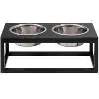 HARLEY AND CHO Dinner Black Stone + Black Миски для собак на підставці