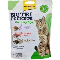 GIMCAT Nutri Pockets Country Mix Ласощі для котів (з качкою, індичкою та яловичиною)