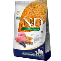 Farmina Dog N&D Low Grain Lamb & Blueberry Adult Medium&Maxi Сухий корм для дорослих собак середніх і великих порід (Ягня та чорниця)