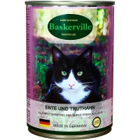 BASKERVILLE Вологий корм для дорослих котів усіх порід (з качкою та індичкою)