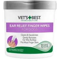 VET`S BEST Ear Relief Finger Wipes Вологі серветки для чищення вух собак