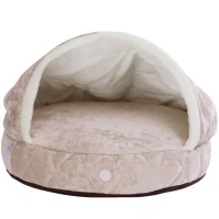 HARLEY AND CHO Cover Plush Beige Лежанка-нірка для собак та котів