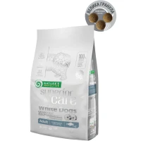NATURE'S PROTECTION Superior Care White Dogs Grain Free Сухой корм для взрослых собак крупных пород с белой шерстью (с белой рыбой)