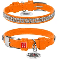 COLLAR WAUDOG Glamour Ошейник для собак с QR паспортом «Полотно страз»