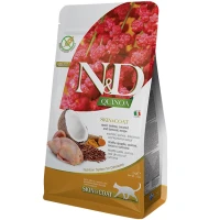 FARMINA Cat N&D Grain Free Quinoa Skin&Coat Сухий корм для підтримки здоров’я шкіри та шерсті у котів (з перепелом, кіноа, кокос та куркума)