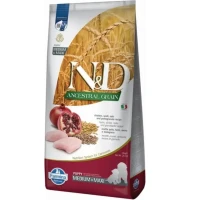 FARMINA N&D Low Grain Сухий корм для цуценят середніх і великих порід (з куркою та гранатом)