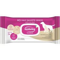 INODORINA Functional Очищувальні вологі серветки для собак і котів похилого віку (з молочними протеїнами та вітаміном E)