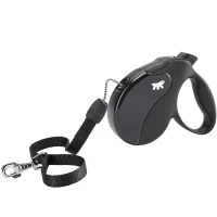FERPLAST Amigo Cord Black Повідець-рулетка для собак зі шнурком