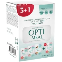OPTIMEAL Adult Dogs Multi Taste Влажный корм для взрослых собак всех пород (3+1)