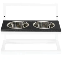 HARLEY AND CHO Lift Black Stone + White Миски для собак на підставці