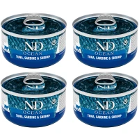 FARMINA N&D Grain Free Ocean Вологий корм для дорослих котів (з тунцем, сардиною та креветкою)