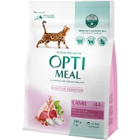 OPTIMEAL Adult Cat Lamb Sensitive Сухий корм для дорослих котів з чутливим травленням (з ягням) OPTIMEAL Adult Cat Lamb Sensitive Сухий корм для дорослих котів з чутливим травленням (з ягням)