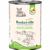 BASKERVILLE Вологий корм для дорослих котів усіх порід (з телятиною та лососем)