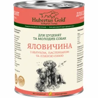 HUBERTUS GOLD Влажный корм для щенков и молодых собак всех пород (с говядиной, пастернаком и яблоком)