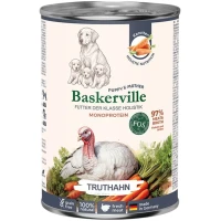 BASKERVILLE FOS Holistic Вологий корм для цуценят та вагітних собак (з індичкою)