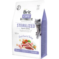 BRIT CARE Cat Sterilized Weight Сухой корм для стерилизованных котов с избыточным весом (с уткой и индейкой)