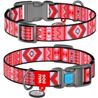 COLLAR WAUDOG Nylon XL Ошейник для собак с QR-паспортом "Этно"