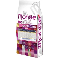 MONGE Cat Bwild Low Grain Сухий корм для котів усіх порід (з м'ясом зайця)