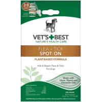 VET`S BEST Flea&Tick Spot On Краплі від бліх та кліщів для собак
