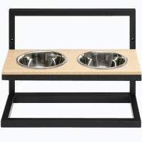 HARLEY AND CHO Lift Beige Stone + Black Миски для собак на підставці