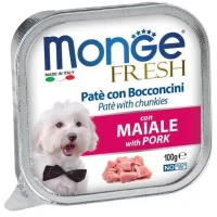 MONGE Dog Fresh Вологий корм для дорослих собак усіх порід (зі свининою)