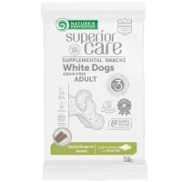 NATURE'S PROTECTION Superior Care White Dogs Hypoallergenic & Dental Care Ласощі для дорослих собак із білим забарвленням (з білою рибою)