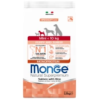 MONGE Dog Mini Puppy & Junior Monoprotein Сухий корм для цуценят малих порід (з лососем)