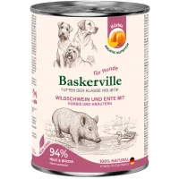 BASKERVILLE Вологий корм для дорослих собак усіх порід (з м'ясом кабана, качкою та гарбузом)