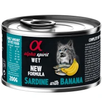 ALPHA SPIRIT Sardine with Banana for Adult Cat Влажный корм для взрослых котов всех пород (с сардиной и бананами)