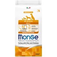 MONGE Dog All Breeds Adult Сухий корм для дорослих собак усіх порід (з індичкою)