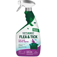 VET`S BEST Flea & Tick Cat and Home Spray Універсальний спрей від комах для котів та дому (з ароматом бавовни і спецій)