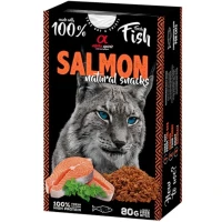 ALPHA SPIRIT Cat Salmon Natural Snacks Напіввологі ласощі для дорослих котів всіх порід (з лососем)