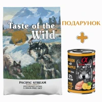 TASTE OF THE WILD Pacific Stream Puppy Formula Cухий корм для цуценят усіх порід (з копченим лососем)
