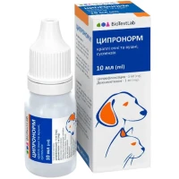 BIOTESTLAB Ципронорм Краплі для лікування кон'юнктивітів та отитів у котів і собак