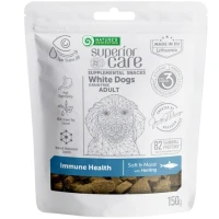 NATURE'S PROTECTION Superior Care White Dogs Immune Health Беззернові Ласощі для дорослих собак із білим забарвленням (з оселедцем)