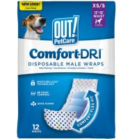 OUT! PetCare Comfort‑Dri™ Disposable Male Wraps Одноразові підгузки для кобелів малих порід