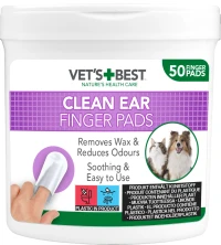 VET`S BEST Clean Ear Finger Wipes Вологі серветки на палець для чищення вух собак і котів