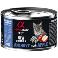 ALPHA SPIRIT Anchovy with Red Apple for Adult Cat Вологий корм для дорослих котів усіх порід (з анчоусами та яблуками)