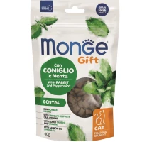 MONGE Gift Cat Dental Ласощі для дорослих котів (з кроликом та перцевою м'ятою)