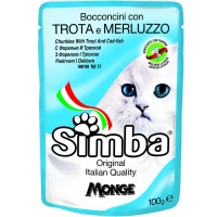 MONGE SIMBA Cat Wet Вологий корм для дорослих котів (з фореллю та тріскою)