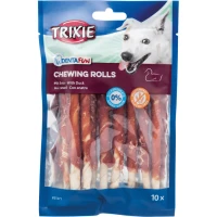 TRIXIE Denta Fun Жувальні палички для чищення зубів собак (натуральна шкіра з качкою)